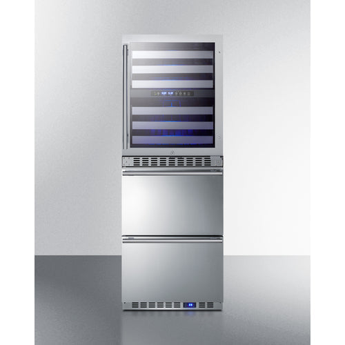 Summit | 24" Wide Combination Dual-Zone Wine Cellar and 2-Drawer All-Refrigerator (SWCDAR24)    - Toronto Brewing