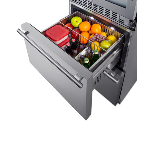 Summit | 24" Wide Combination Dual-Zone Wine Cellar and 2-Drawer All-Refrigerator (SWCDAR24)    - Toronto Brewing