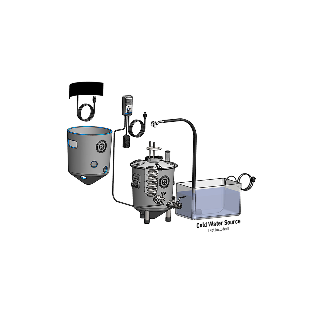 Spike Brewing FLEX+ 7 Gallon Stainless Steel Conical Fermenter (3 Po