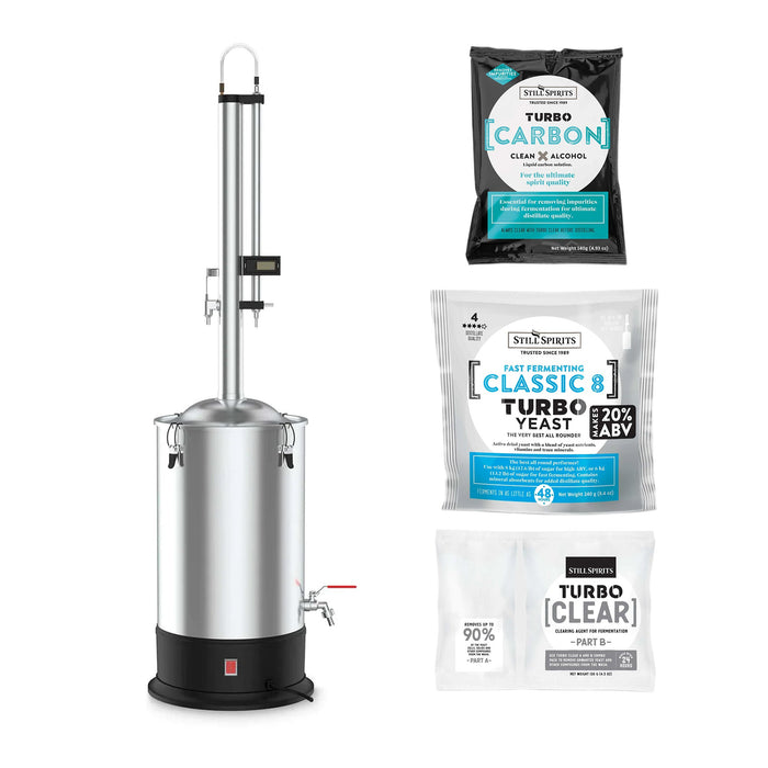 Still Spirits Turbo 500 with Stainless Steel Reflux Column and Classic 8, Carbon and Clear